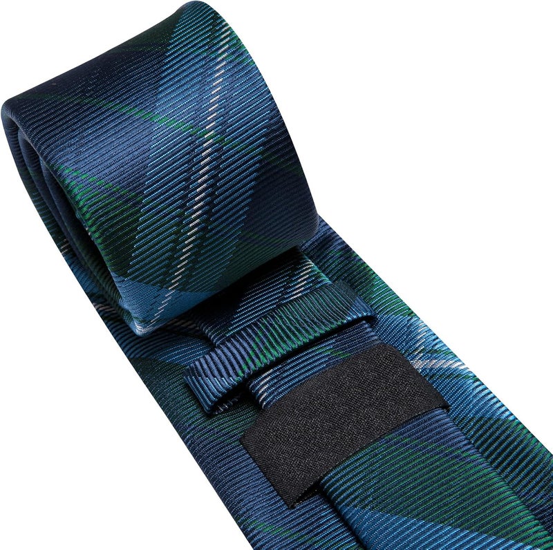 Dubulle Mens Paisley Striped Tie and Handkerchief Cufflinks Tie Set for Men Wedding Business Formal - Image 5